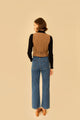 Farrah Pant in Dark Denim Straight Leg