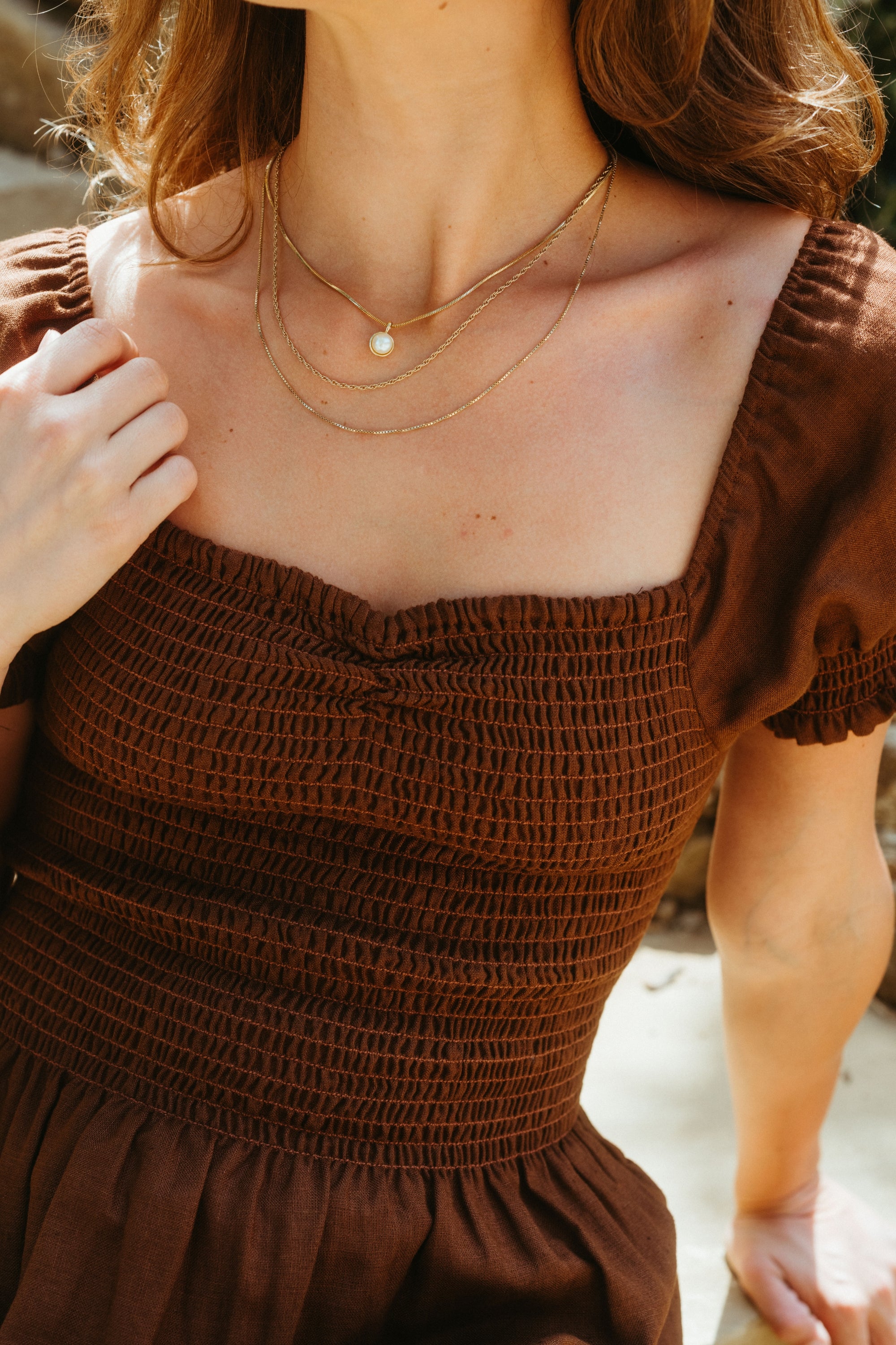Harper Dress in Chocolate Linen - Whimsy & Row