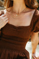 Harper Dress in Chocolate Linen