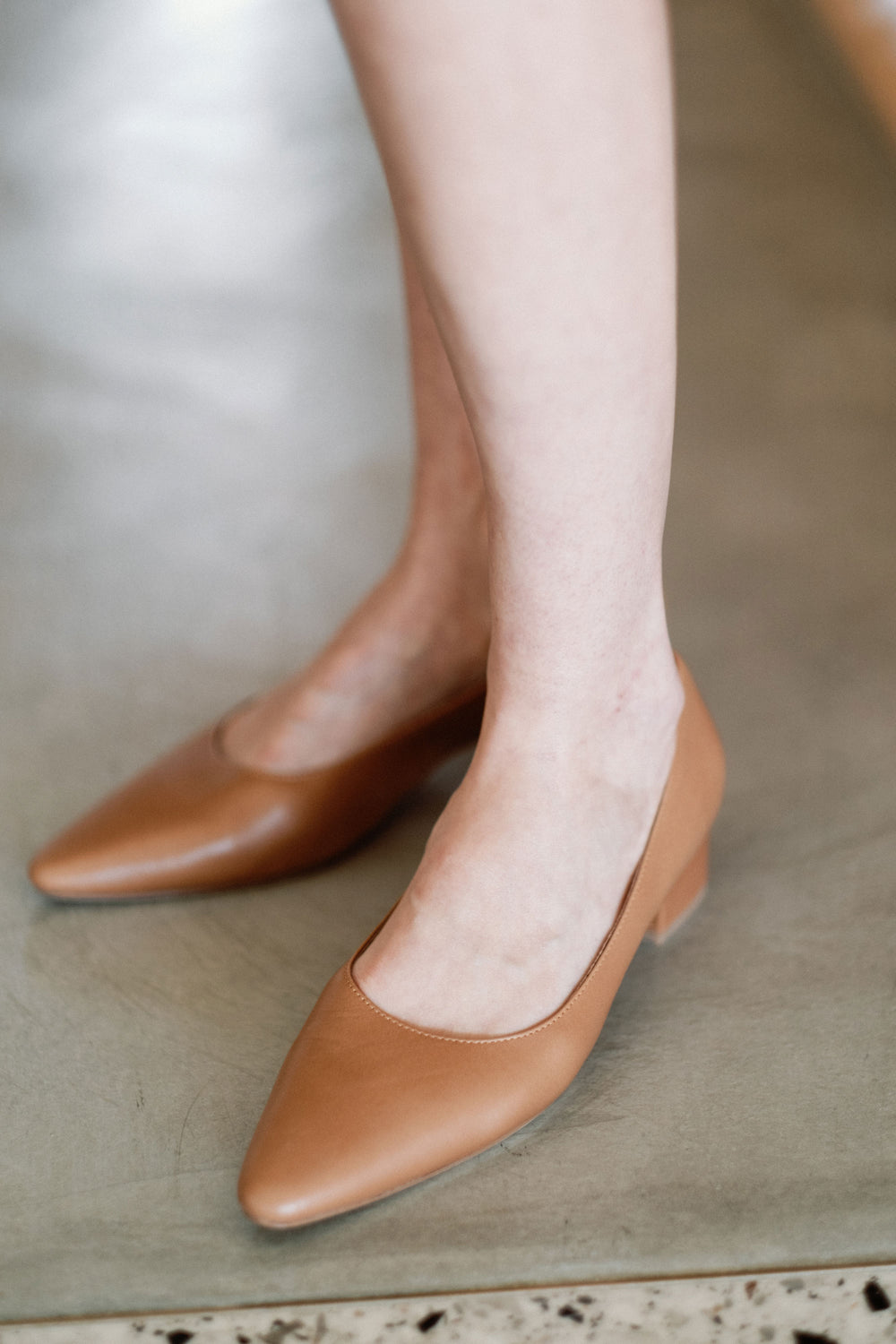 Intentionally Blank Traditional Heel in Tan - Whimsy & Row