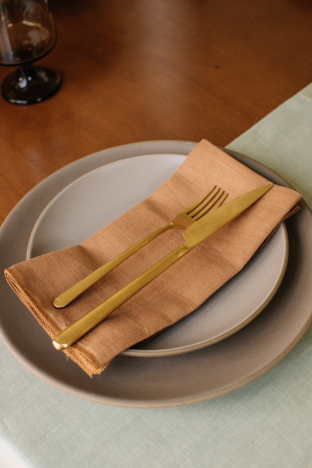 Napkins set of 4 in Tan Linen - Whimsy & Row