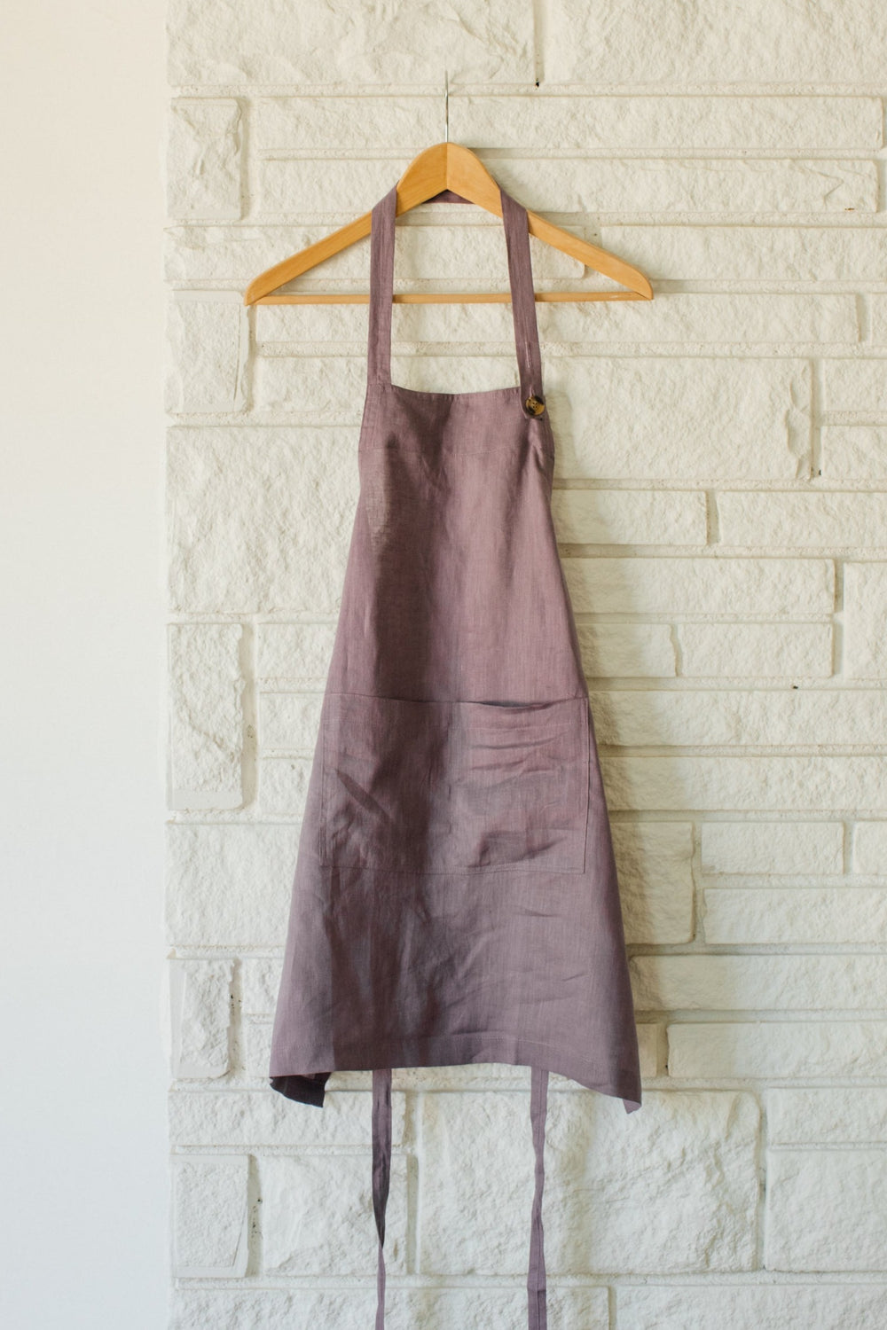 Linen Apron in Eggplant - Whimsy & Row