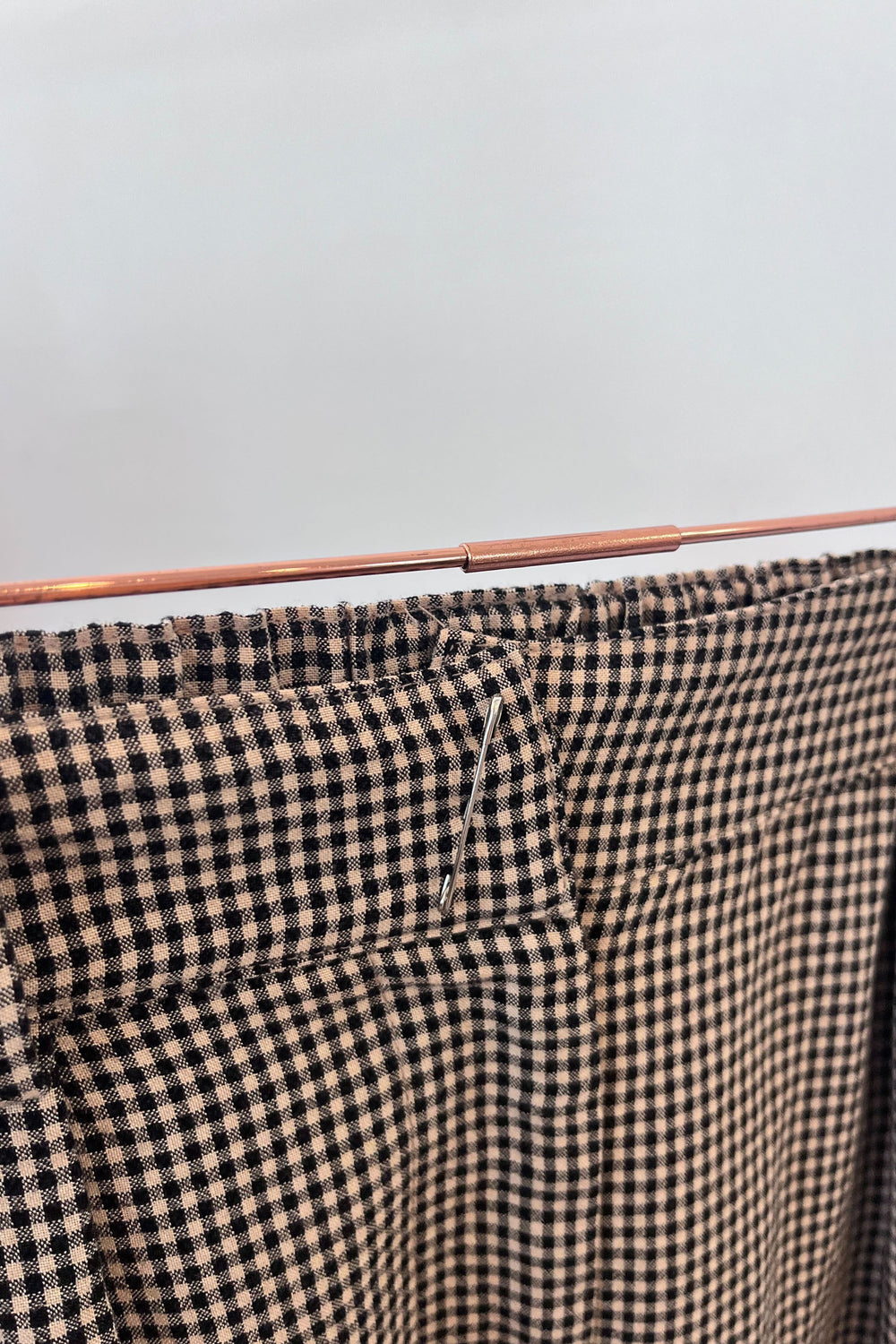 Sample Sale Leanna Pant in Tan Gingham - Whimsy & Row