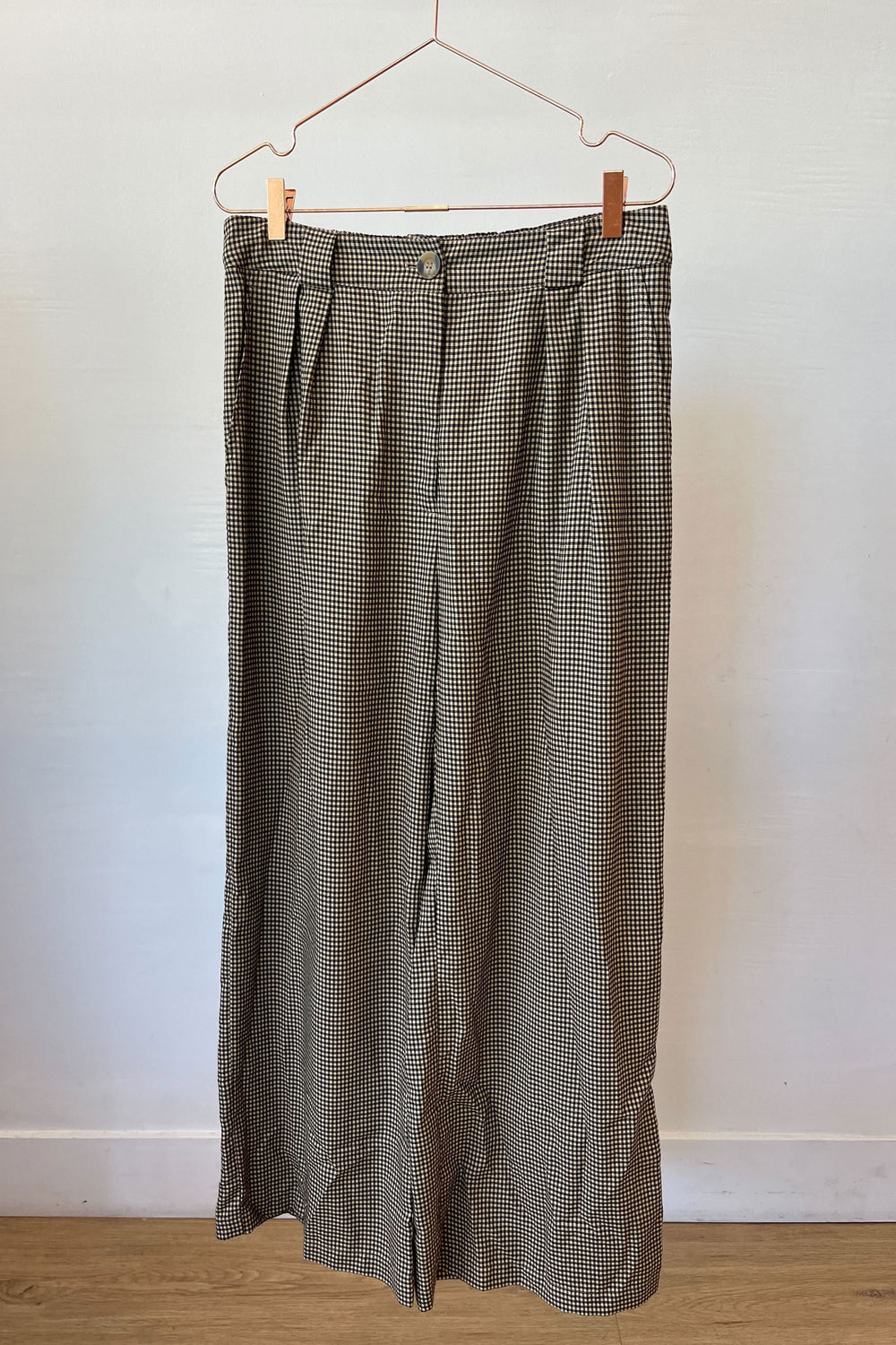 Sample Sale Leanna Pant in Tan Gingham - Whimsy & Row