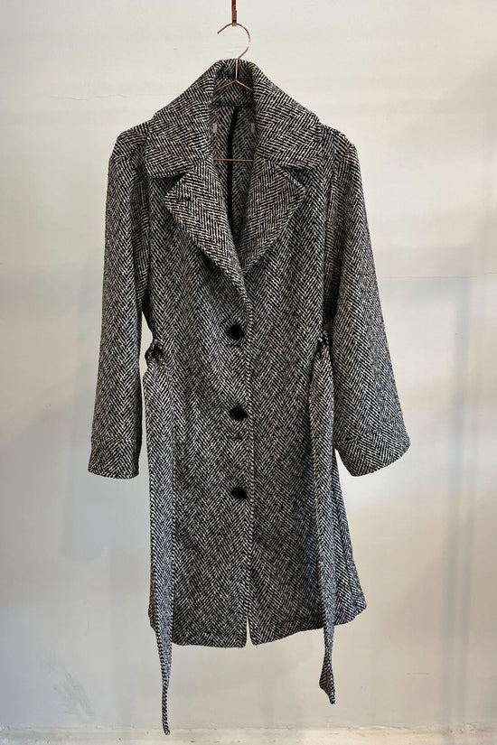 Sample Sale Emilia Coat in Black and White - Whimsy & Row