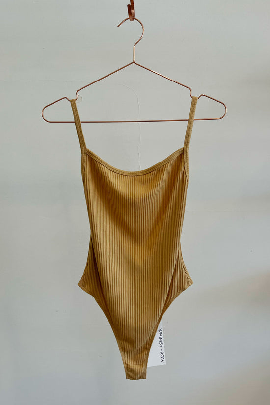 Sample Sale Maria Bodysuit in Sand Rib - Whimsy & Row