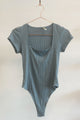 Sample Sale Bodysuit in Blue Rib