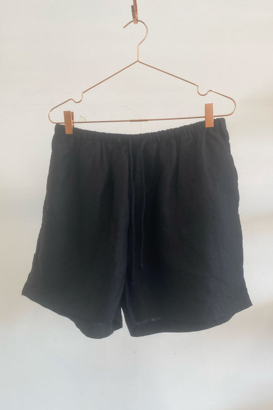 Sample Sale Allison Shorts in Black Linen - Whimsy & Row