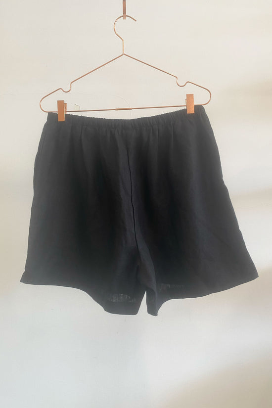 Sample Sale Allison Shorts in Black Linen - Whimsy & Row