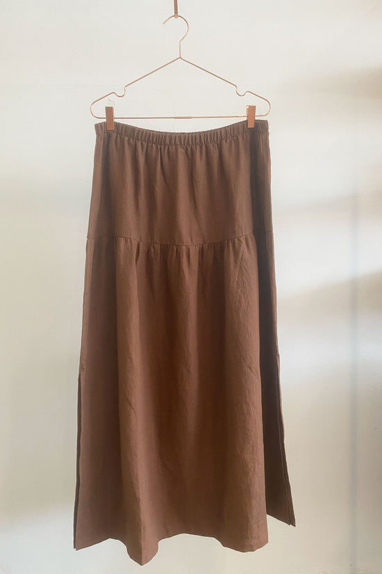 Sample Sale Millie Skirt/Dress in Chocolate Linen - Whimsy & Row