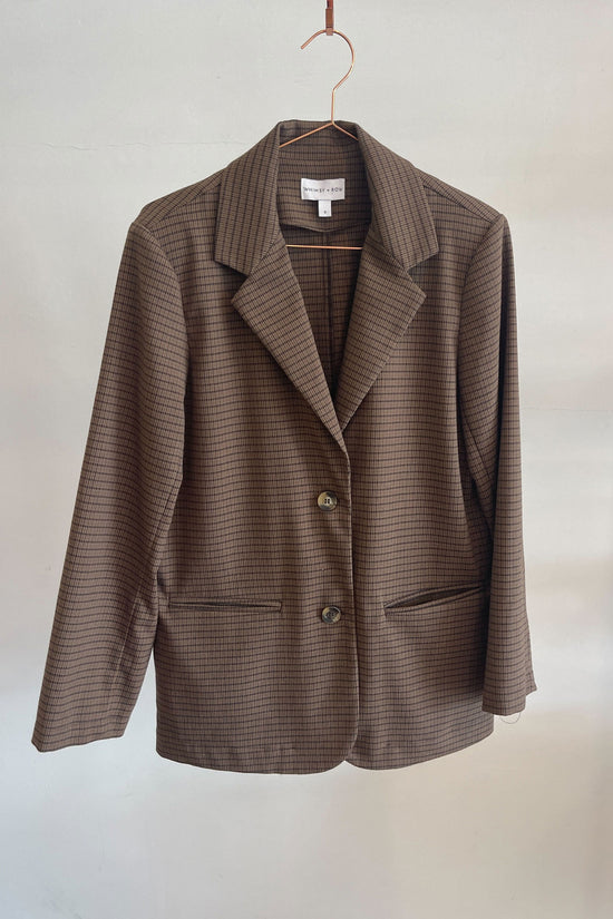 Sample Sale Parker Blazer in Brown Plaid - Whimsy & Row