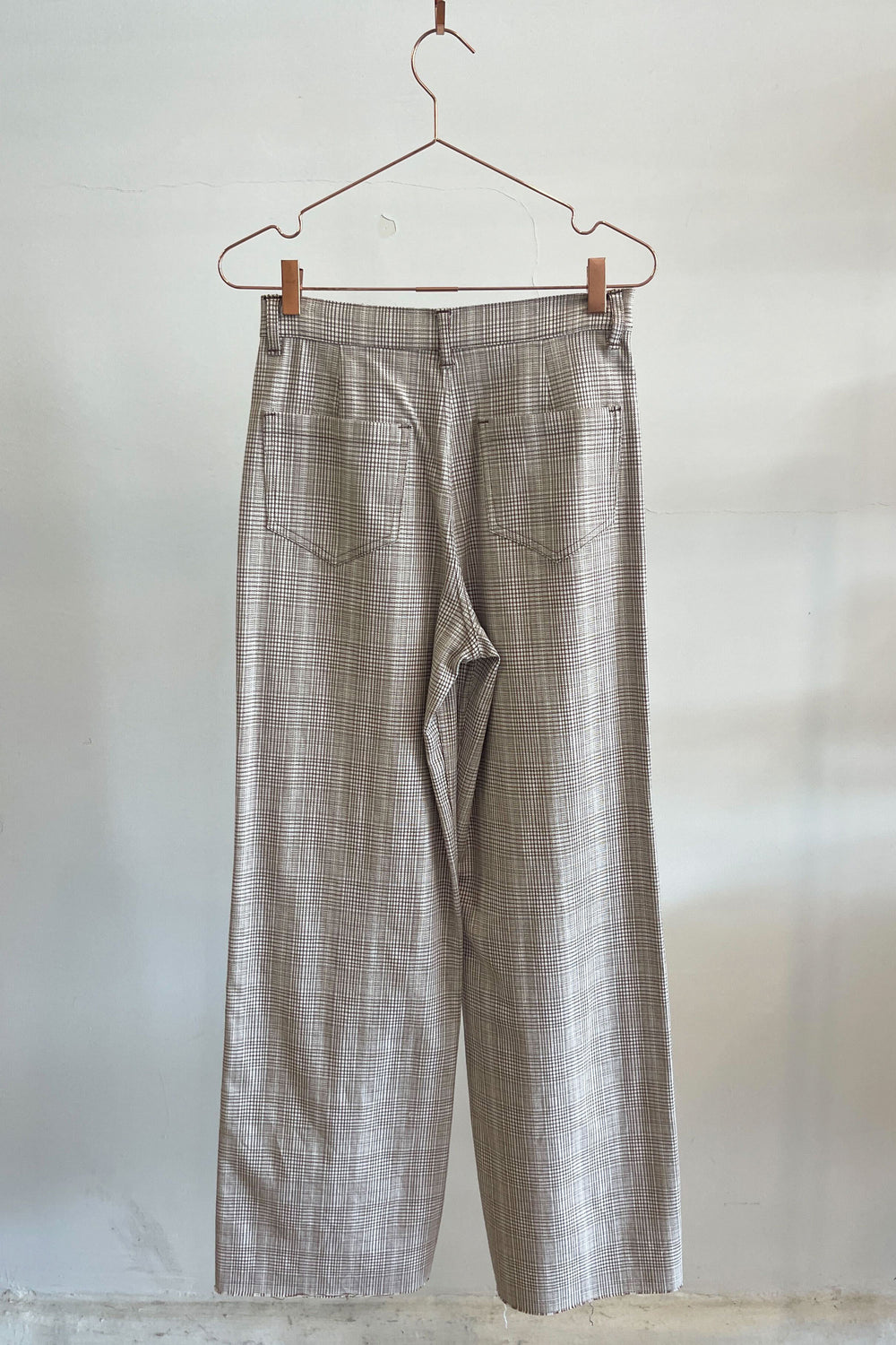 Sample Sale Flora Pant in Beige Plaid - Whimsy & Row