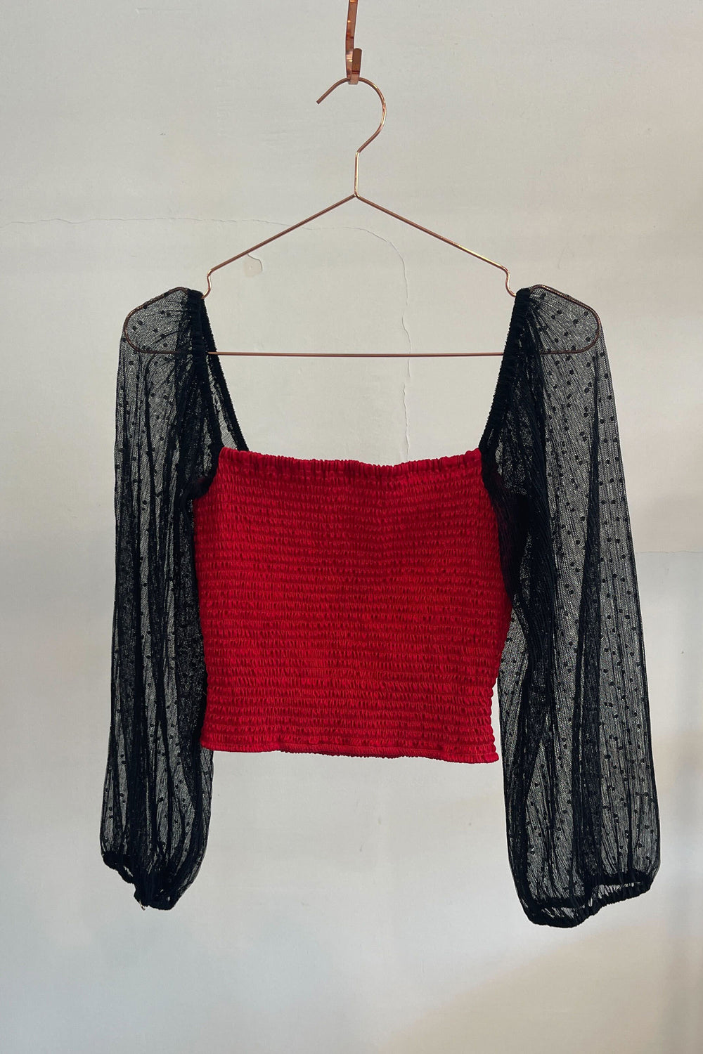 Sample Sale Cameron Top in Red/Black - Whimsy & Row