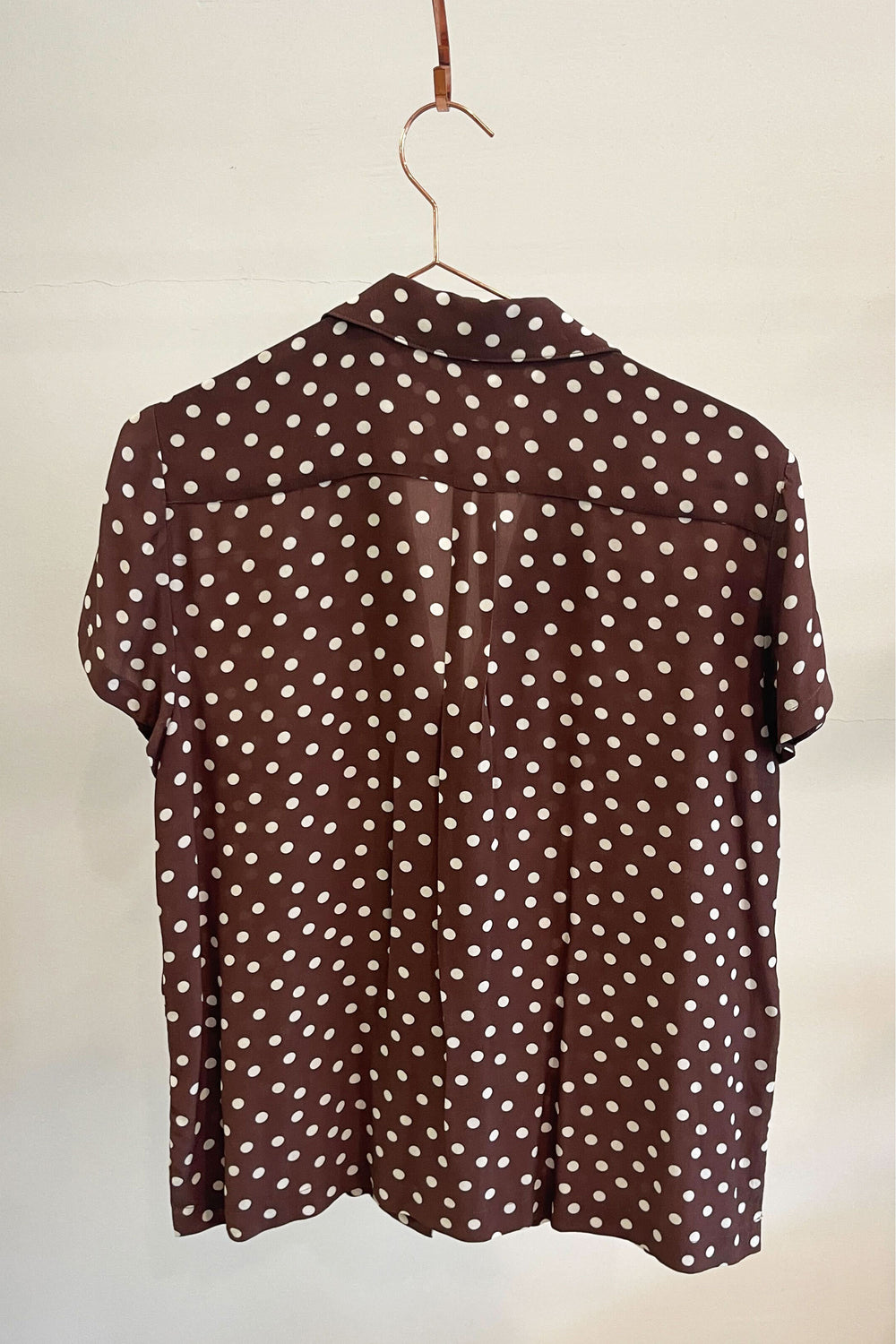 Sample Sale Lena Top in Brown Polka Dots - Whimsy & Row