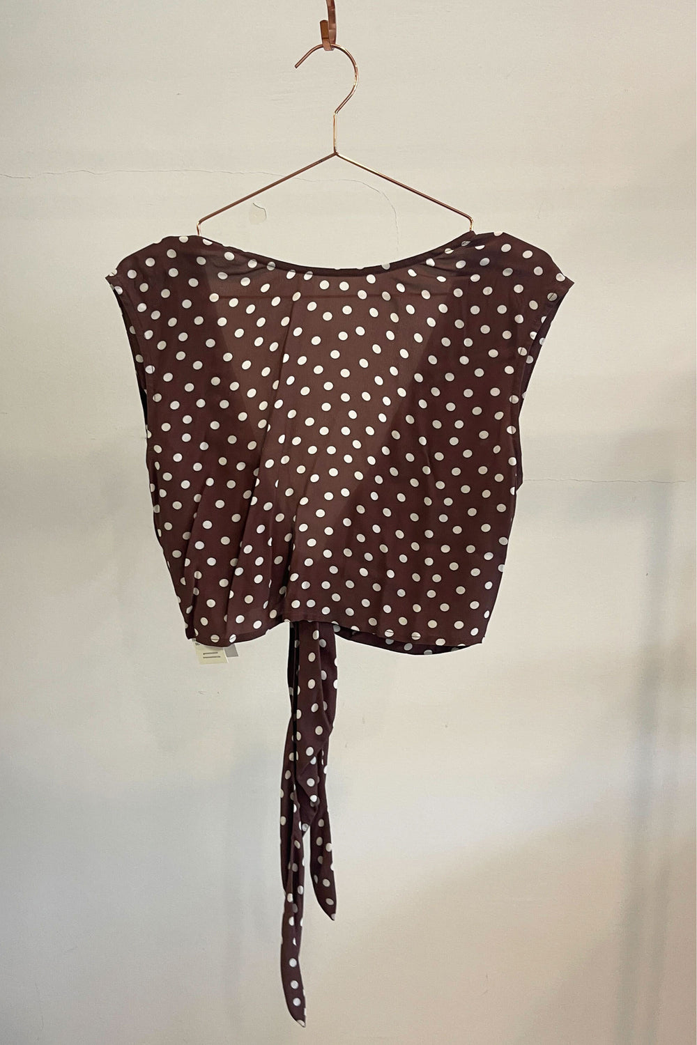 Sample Sale Valentina Top in Brown Polka Dots - Whimsy & Row