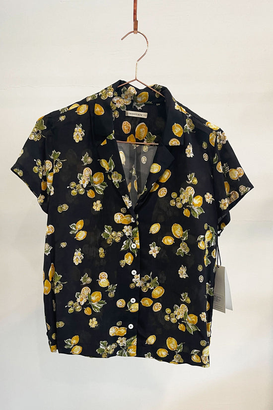 Sample Sale Lena Top in Black Lemons - Whimsy & Row