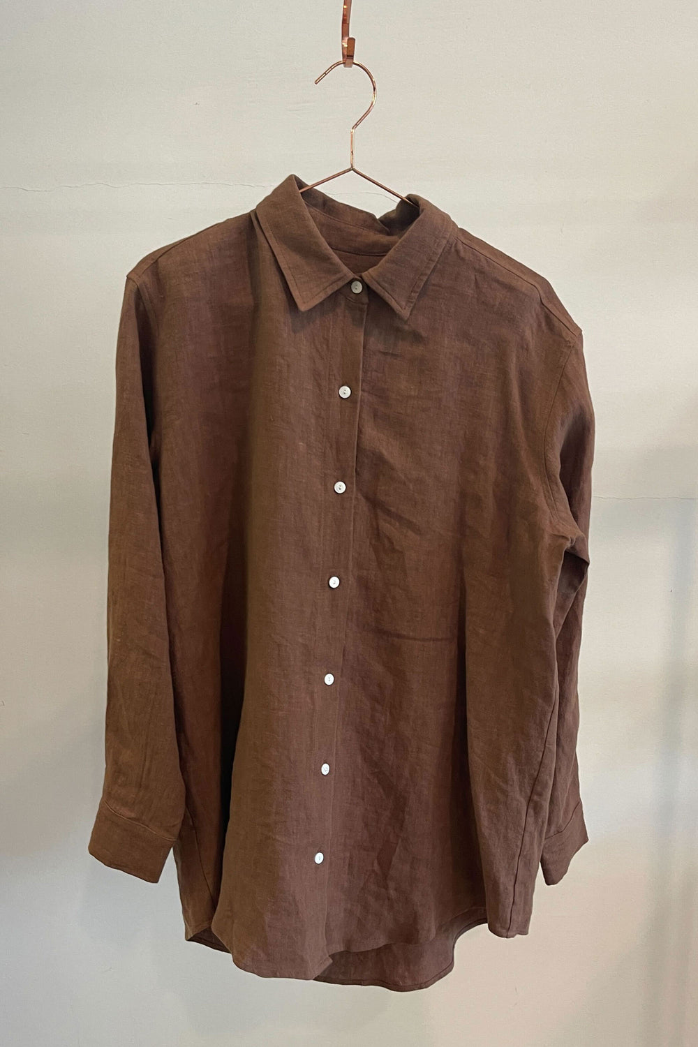 Sample Sale Denise Top in Chocolate Linen - Whimsy & Row