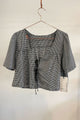 Sample Sale Birdie Top in Black Gingham