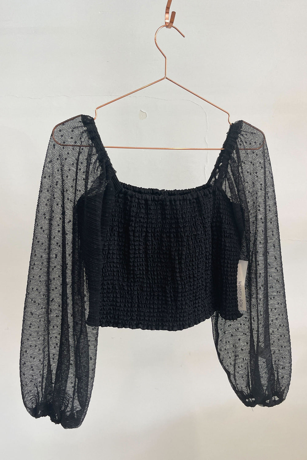 Sample Sale Cameron Top in Black - Whimsy & Row