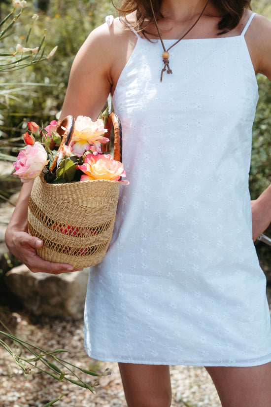Lainey Dress in White Embroidery - Whimsy & Row