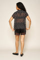 Lena Top in Black Polka Dots