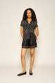 Lena Top in Black Polka Dots