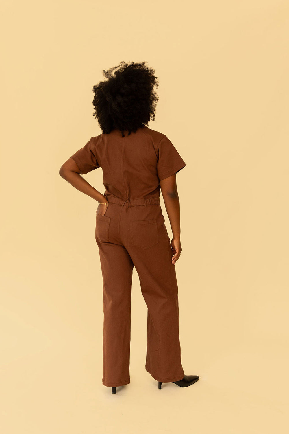 Logan Jumpsuit in Chocolate - Whimsy & Row