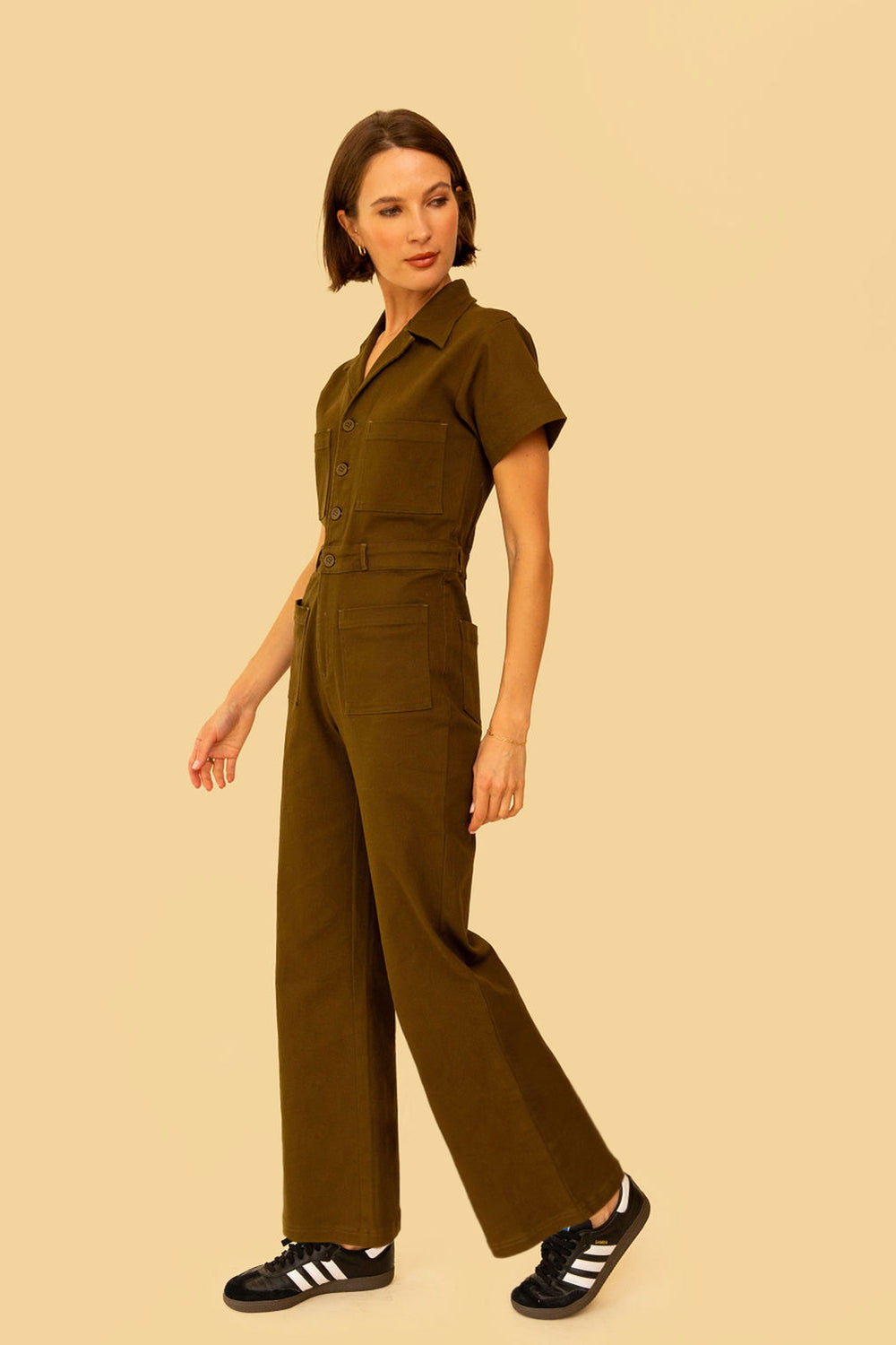 Logan Jumpsuit in Hunter - Whimsy & Row