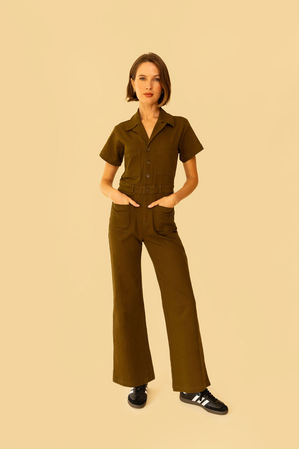 Logan Jumpsuit in Hunter - Whimsy & Row