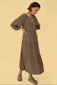 Mandy Dress in Tan Gingham
