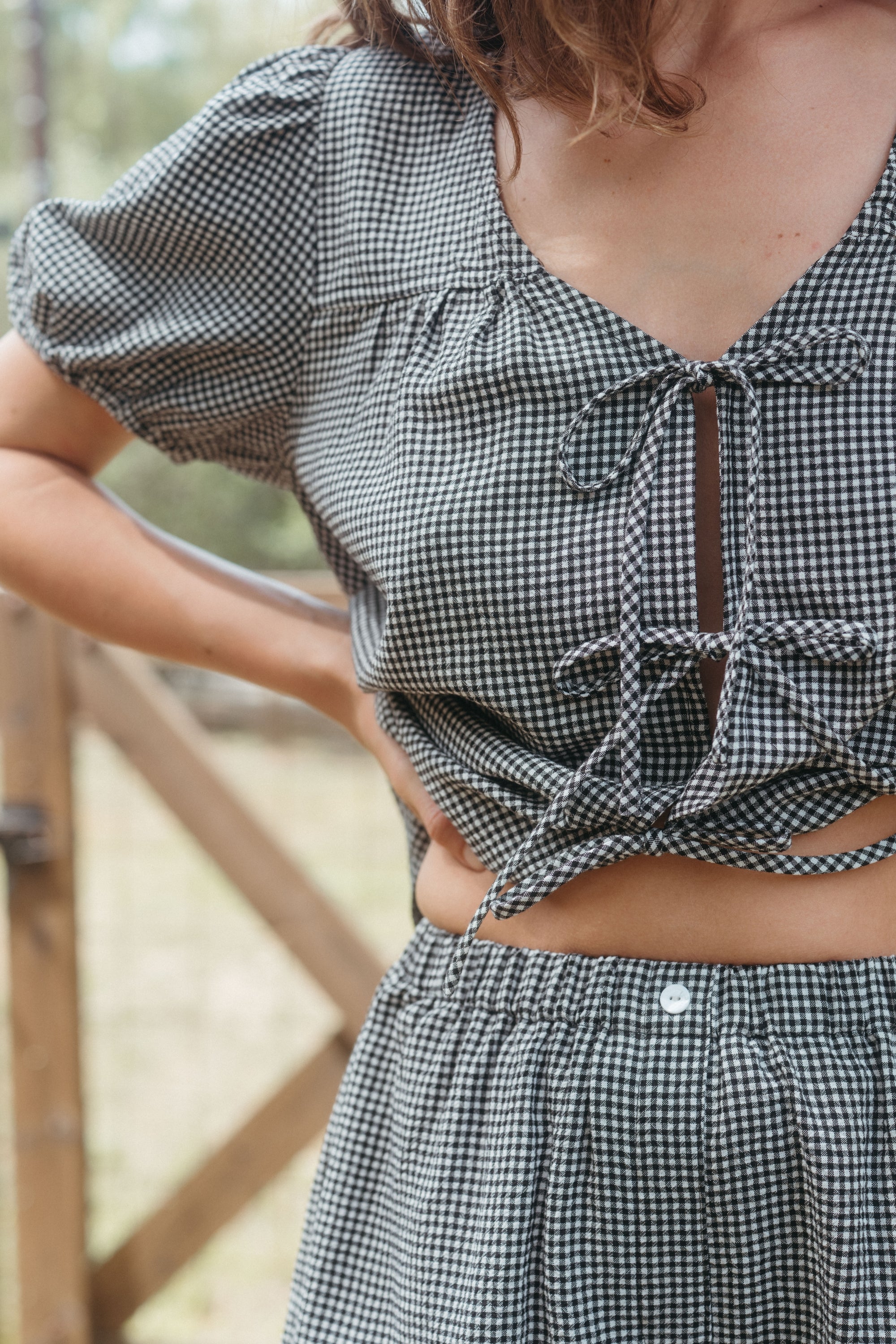 Marissa Boxer Short in Black Gingham - Whimsy & Row
