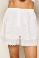 Marissa Boxer Short in White Embroidery