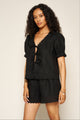 Marissa Boxer Short in Black Embroidery