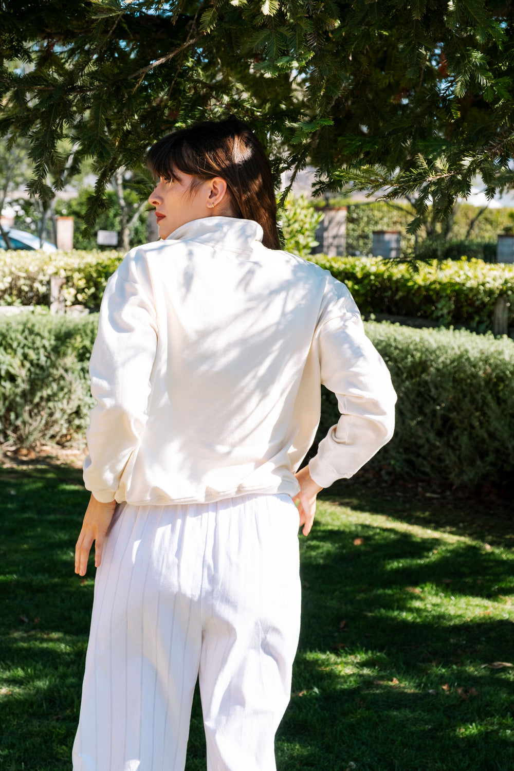 Marissa Pant in White Poplin - Whimsy & Row