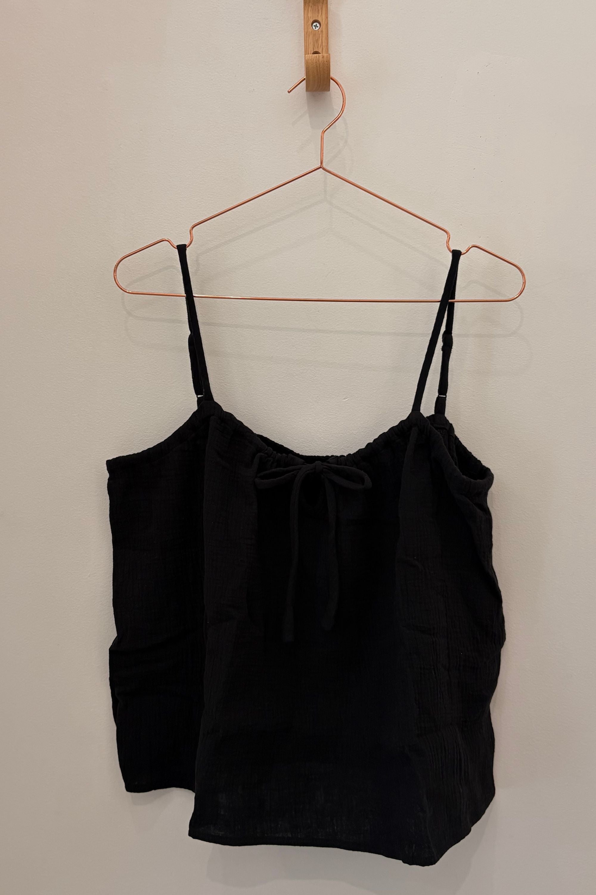 Sample Sale Sofia Top in Black Gauze - Whimsy & Row