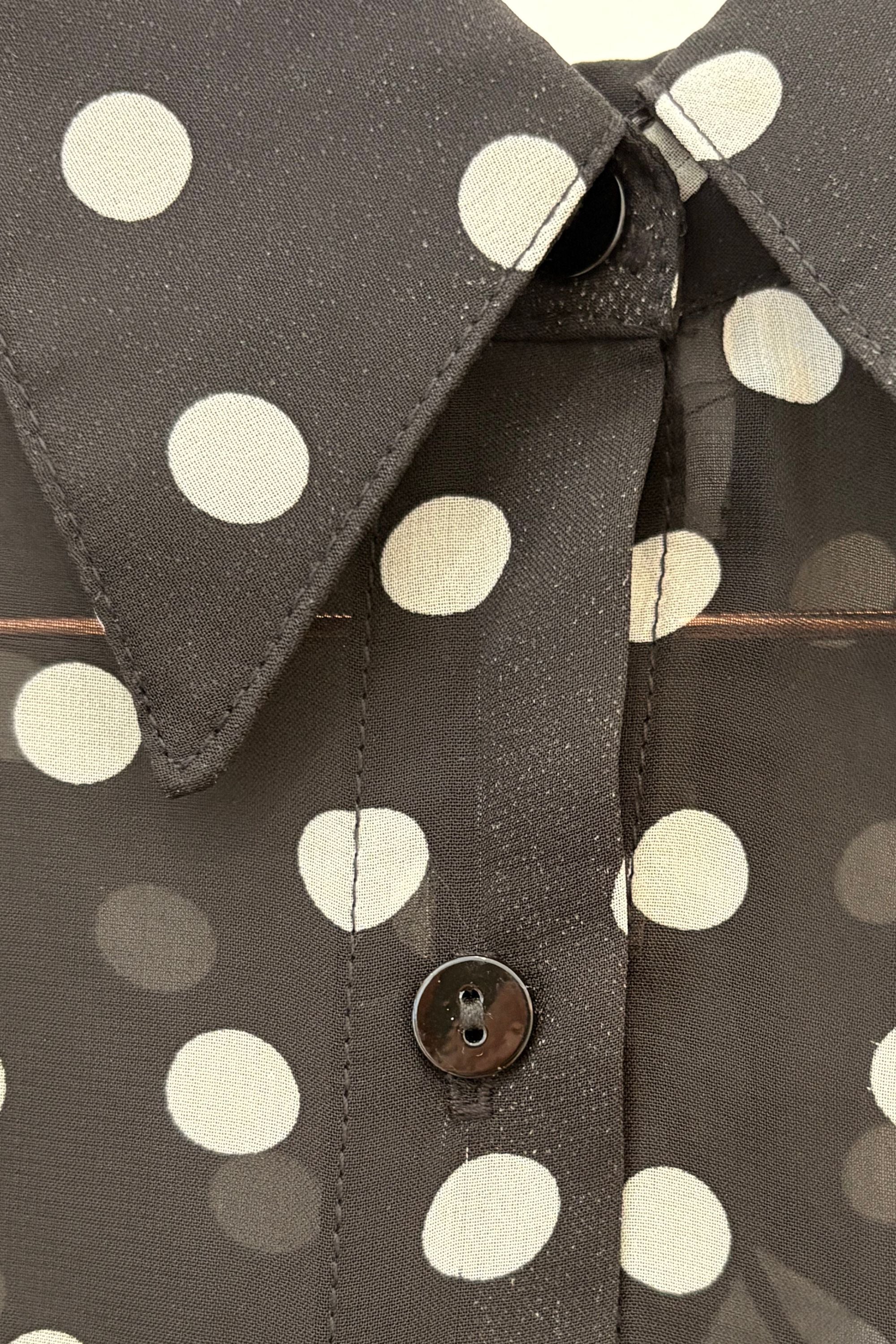 Sample Sale Ronnie Dress in Black Polka Dots - Whimsy & Row