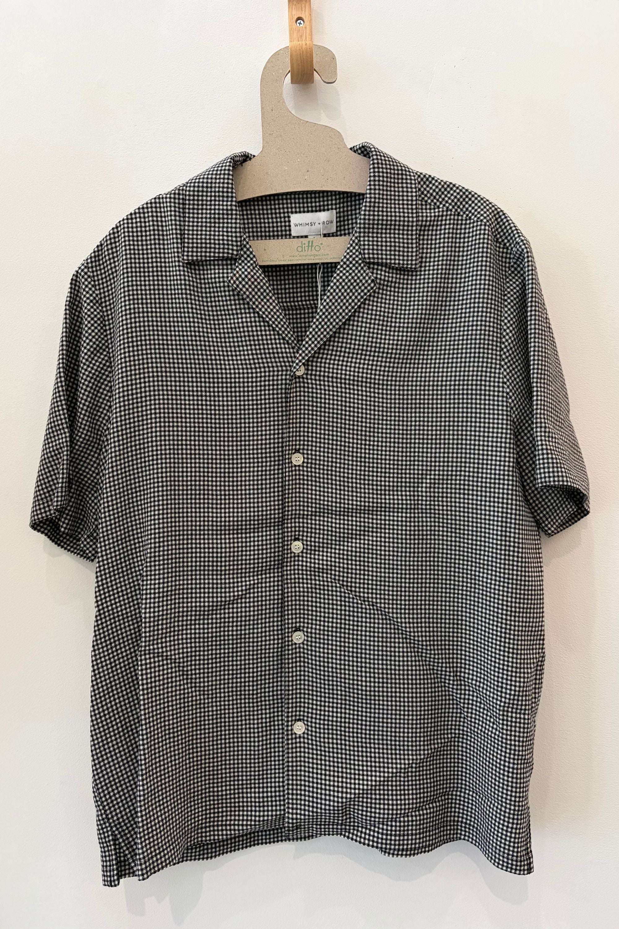 Sample Sale Mens Lena Top in Black Gingham - Whimsy & Row