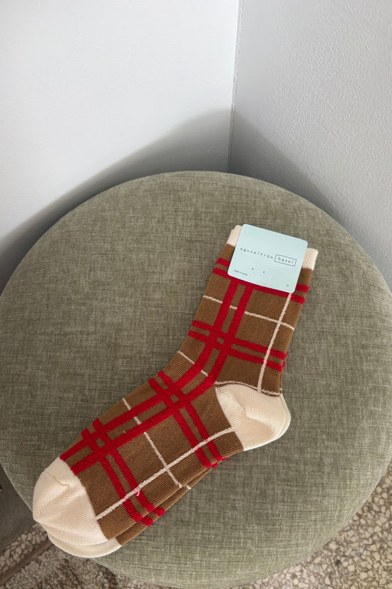 Sample Sale Brown/Red Socks - Whimsy & Row