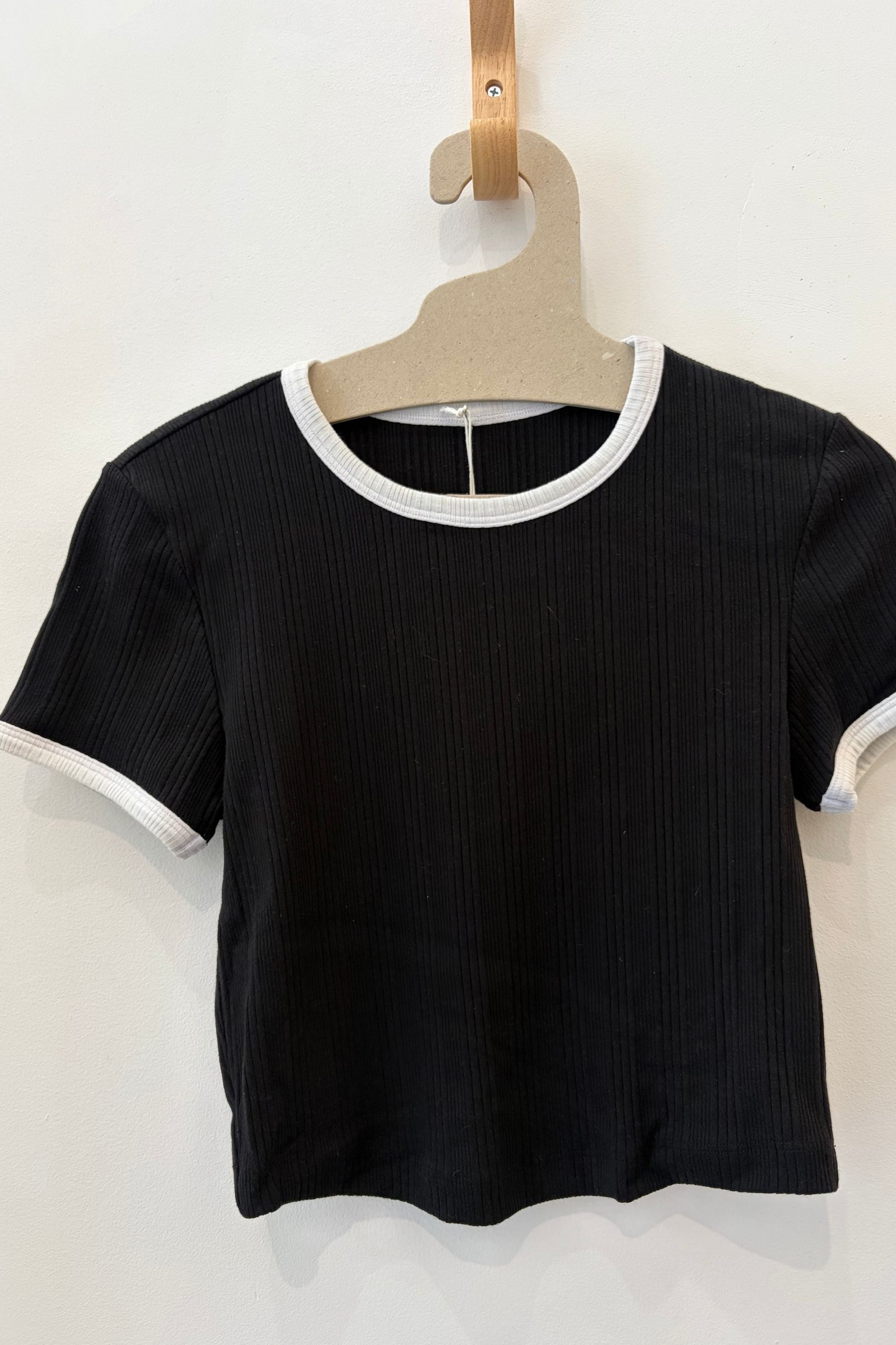 Sample Sale Whitney Top in Black/White - Whimsy & Row