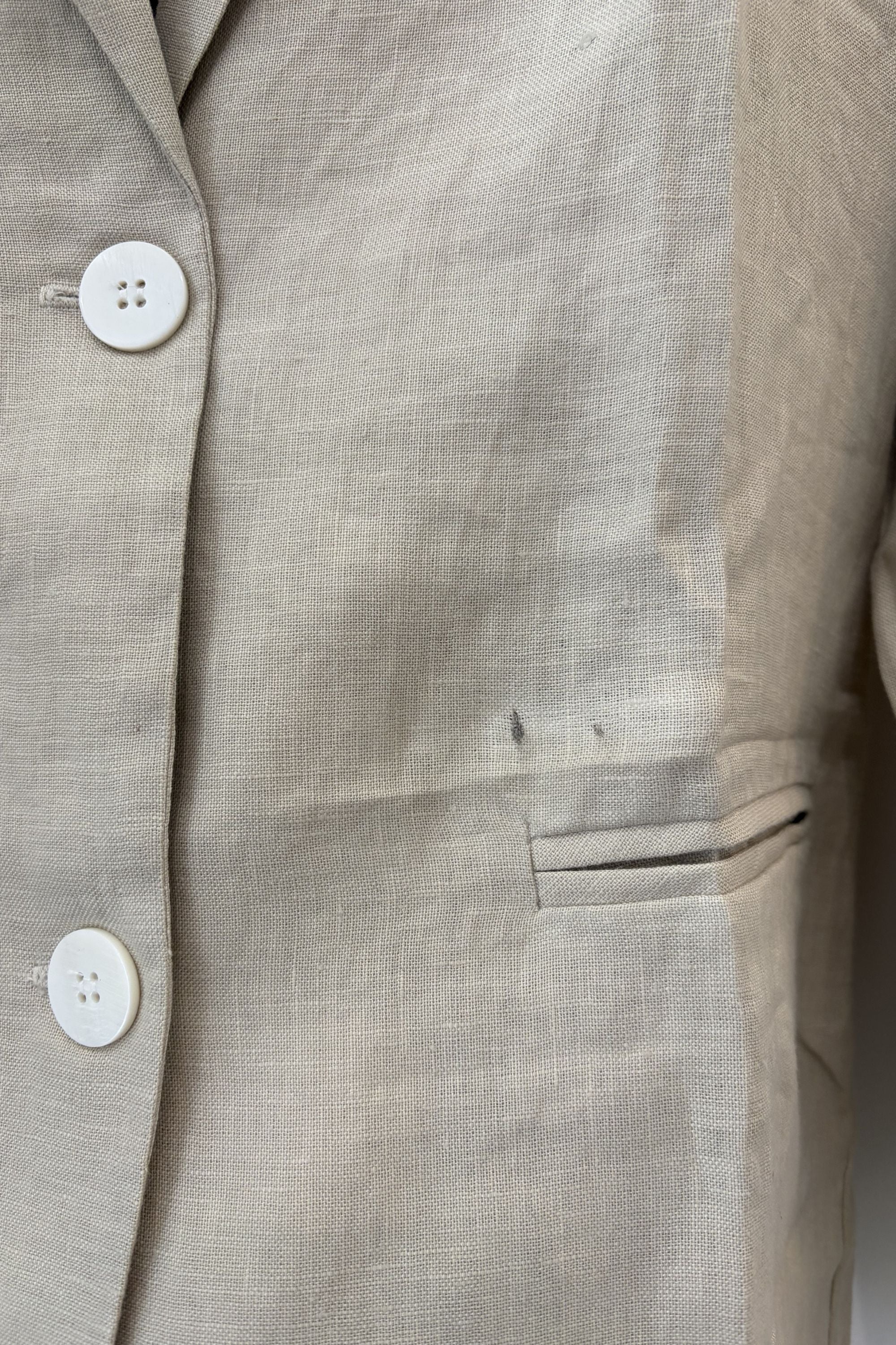 Sample Sale Parker Blazer in Oatmeal Linen - Whimsy & Row