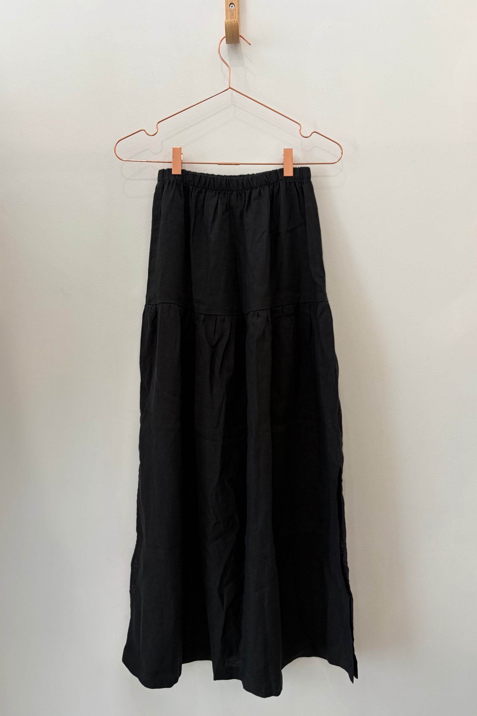 Sample Sale Millie Skirt/Dress in Black Linen - Whimsy & Row