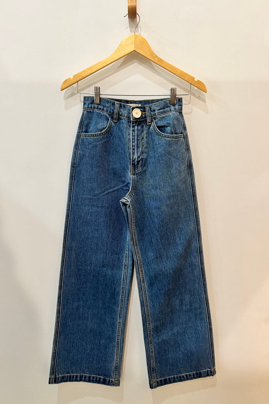 Sample Sale Flora Pant in Dark Denim Wide Leg - Whimsy & Row