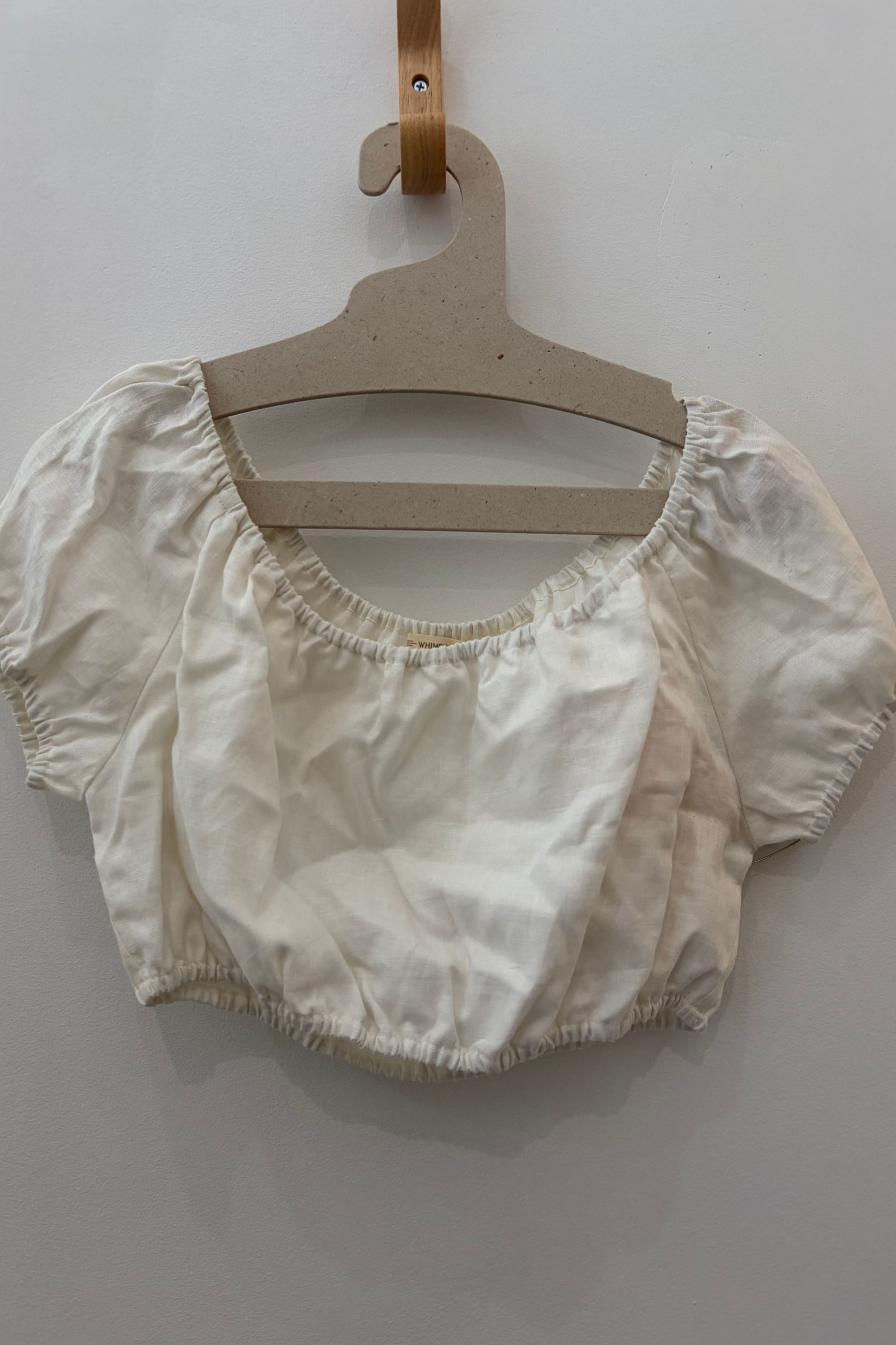 Sample Sale Stella Top in Cream Linen - Whimsy & Row