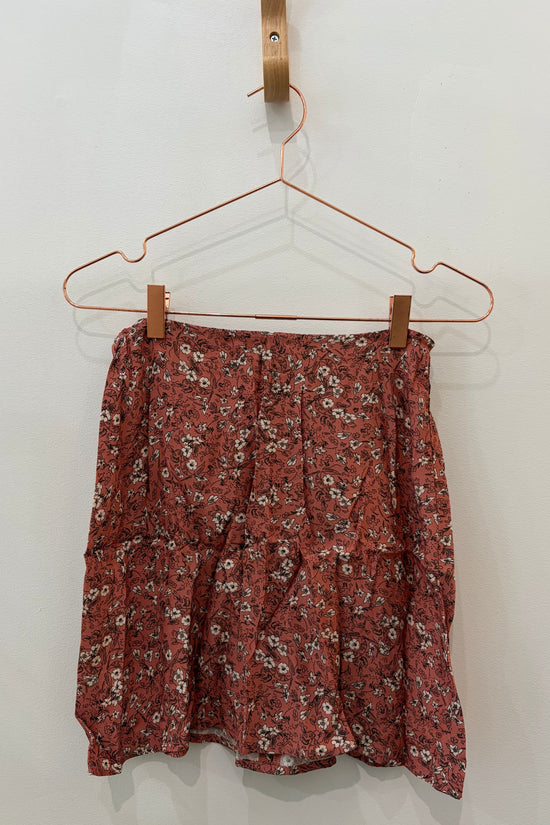 Sample Sale Noel Skirt in Rhubarb Floral - Whimsy & Row