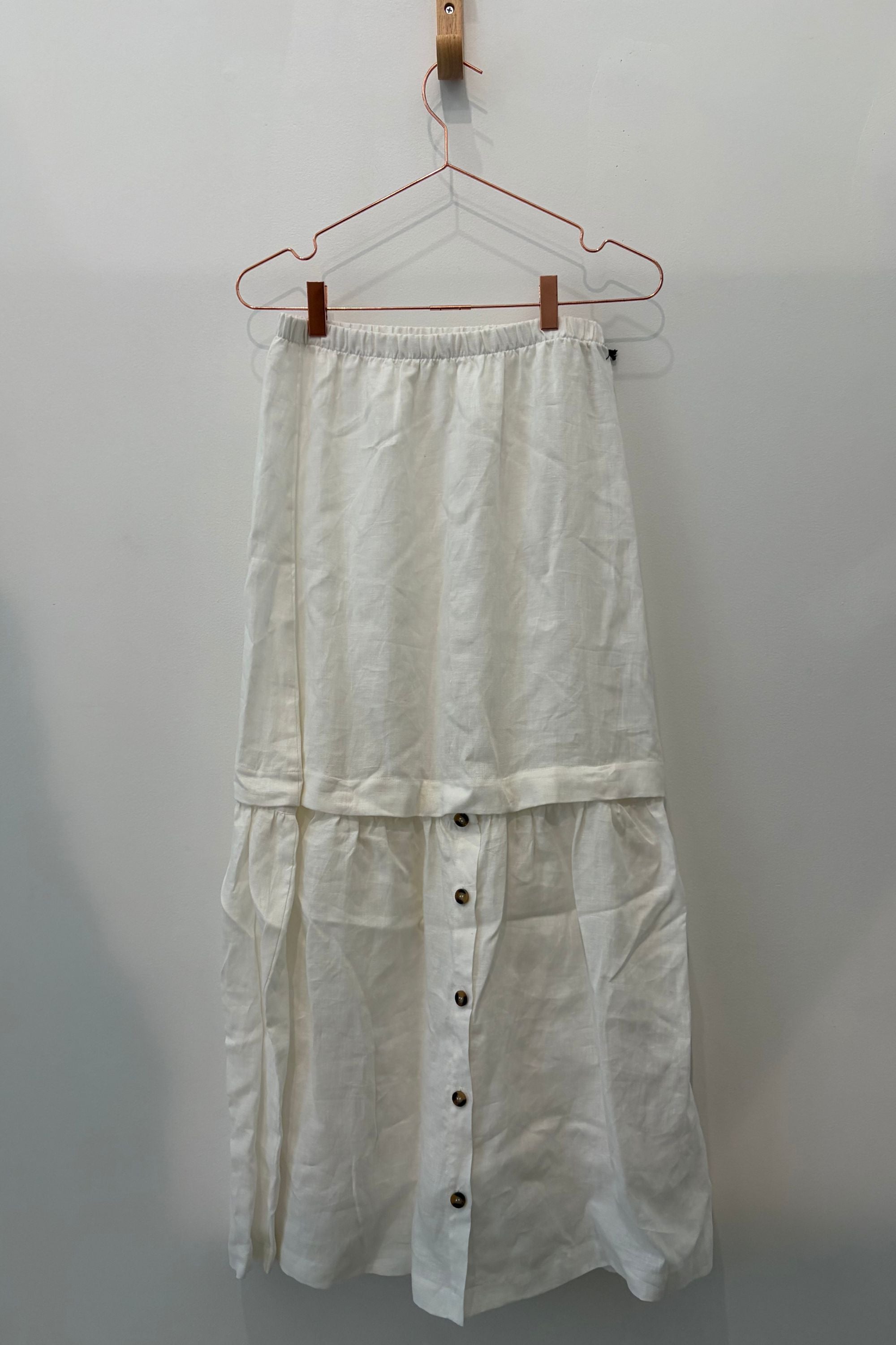 Sample Sale Millie Skirt/Dress in White Linen - Whimsy & Row