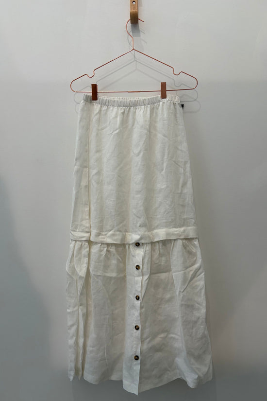 Sample Sale Millie Skirt/Dress in White Linen - Whimsy & Row