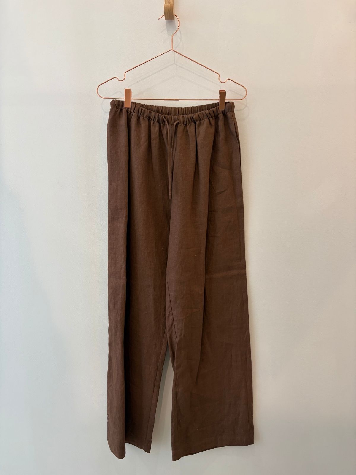 Sample Sale Kira Pant in Chocolate Linen - Whimsy & Row