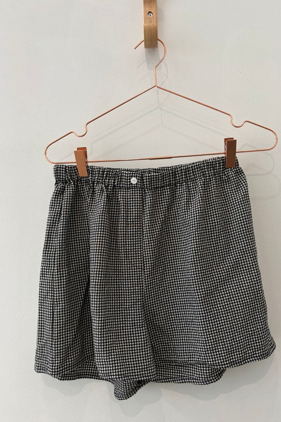 Sample Sale Marissa Boxer Short in Black Gingham - Whimsy & Row