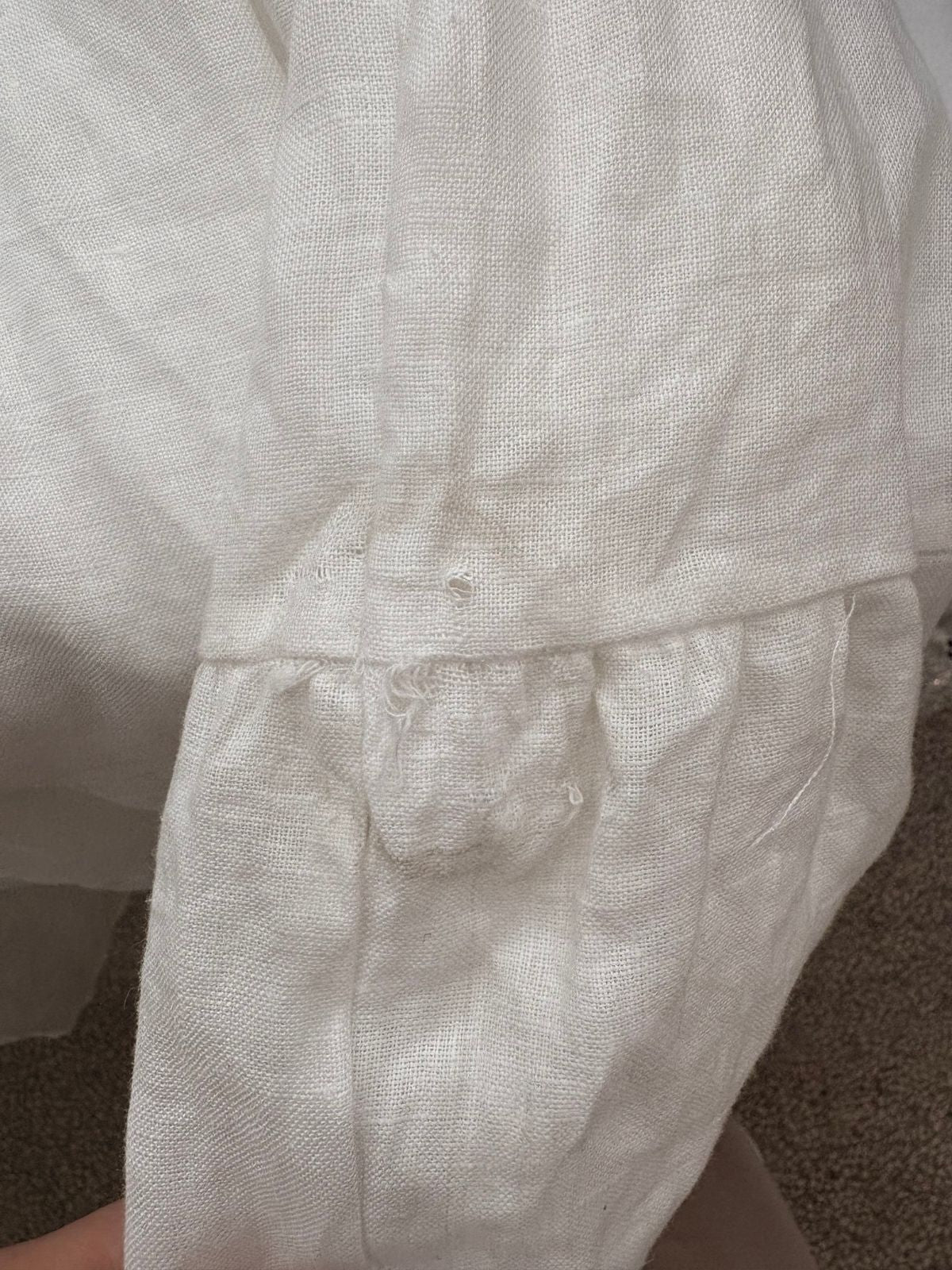Sample Sale Rachel Dress in White Linen - Whimsy & Row