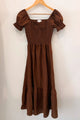 Sample Sale Harper Dress in Chocolate Linen